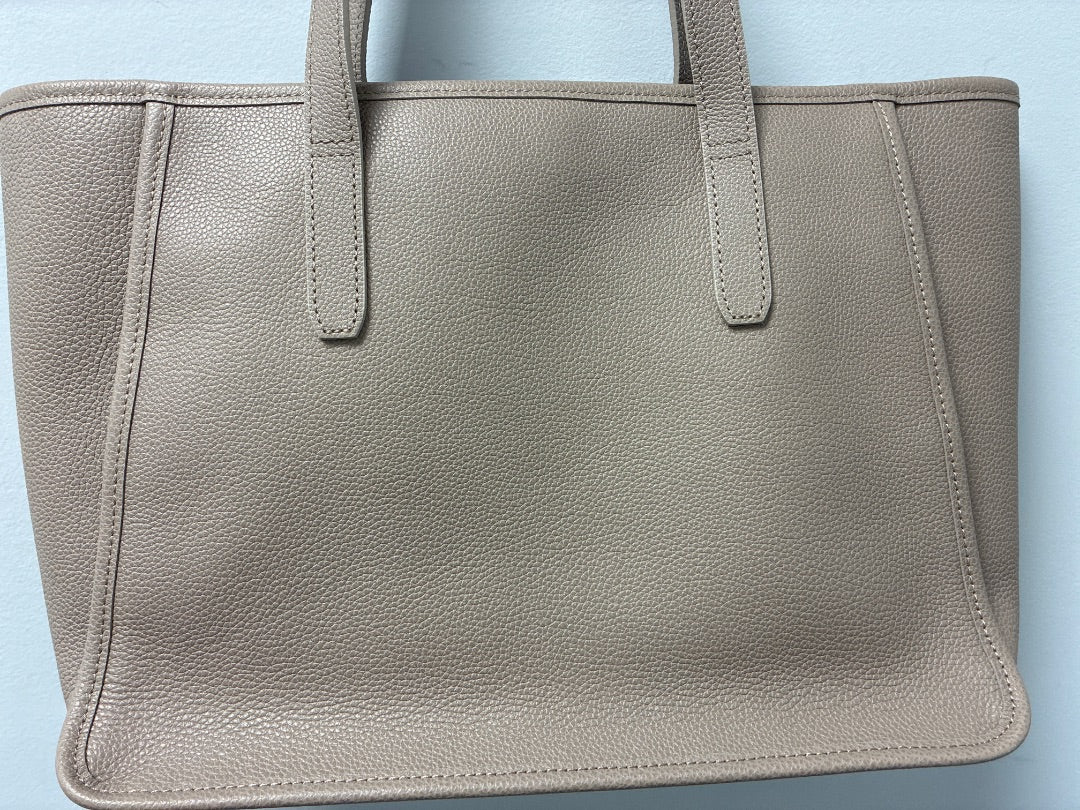 Longchamp Le Foulonne Leather Shoulder Tote Neutral Large