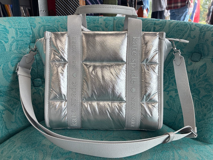 Kate Spade Silver Kip Nylon Small Tote