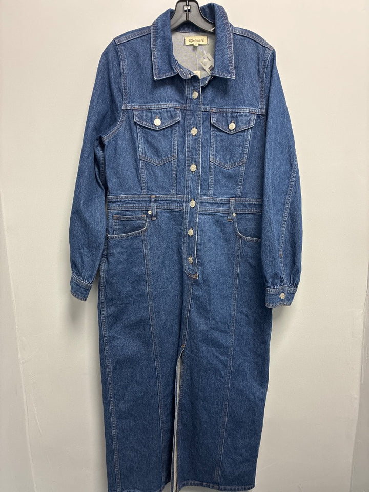 madewell, Blue, dress, Large