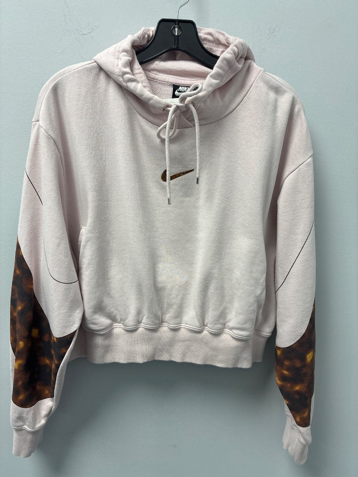 Nike Pink Cropped Hoodie Medium
