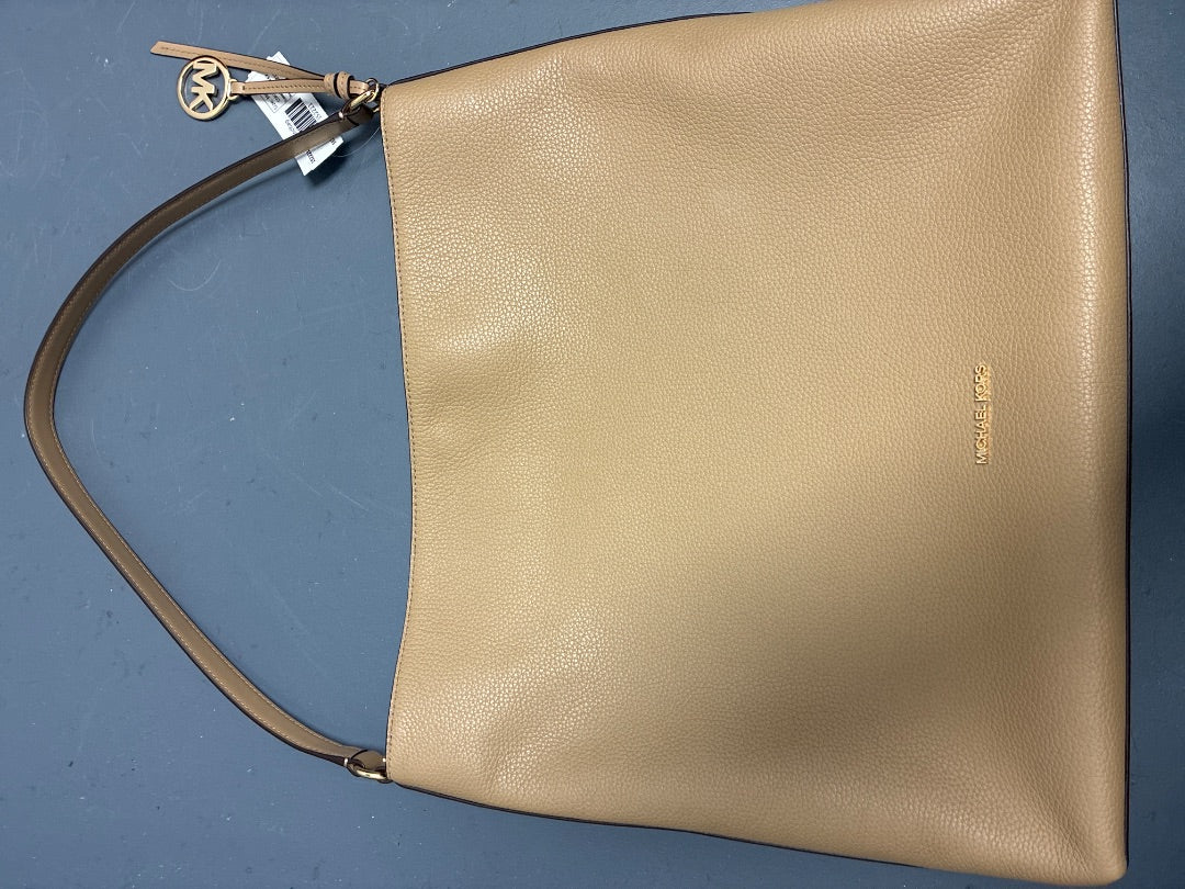 Michael Kors Pebbled Camel Leather Shoulder Bag  Medium