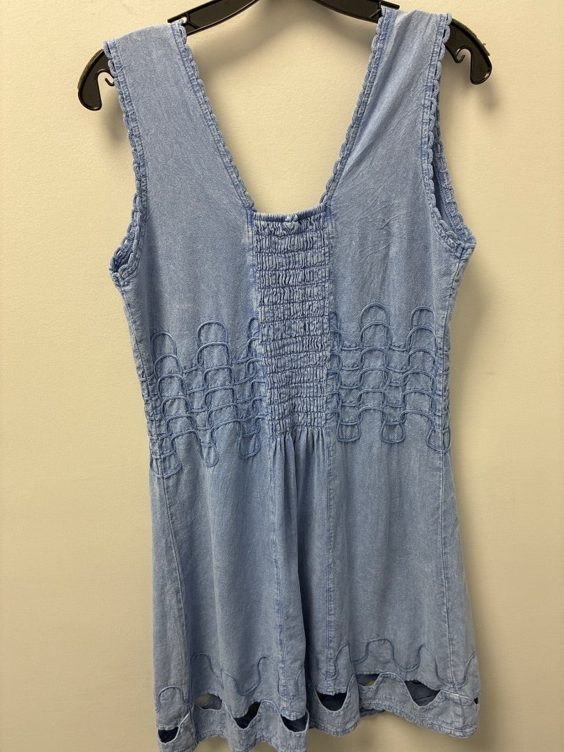 blanco, Blue, dress, Large