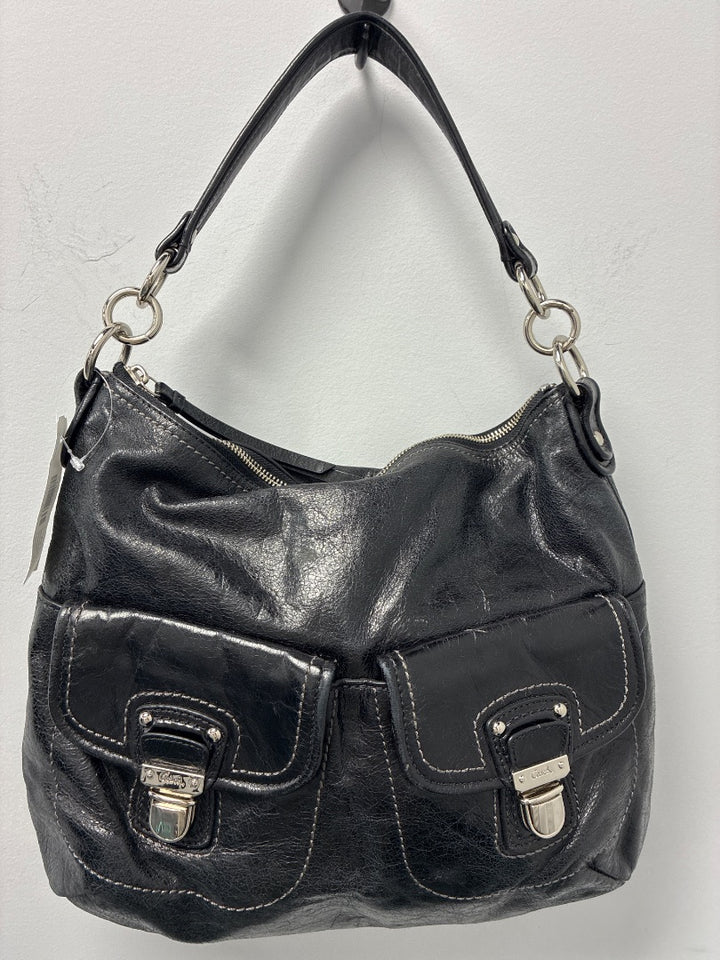 Coach, Black, Handbag, Medium