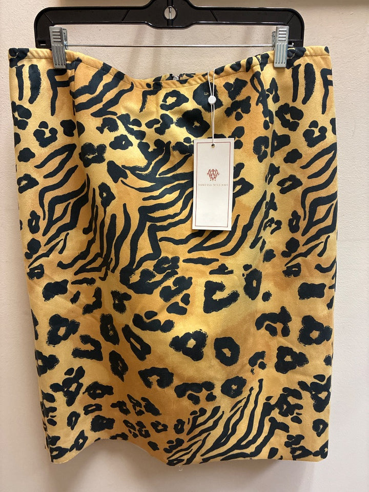 Vanessa Williams Yellow Cheetah Skirt, XL