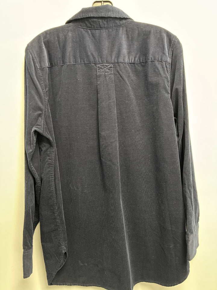 Talbots, Blue Button Up Corduroy Top Large