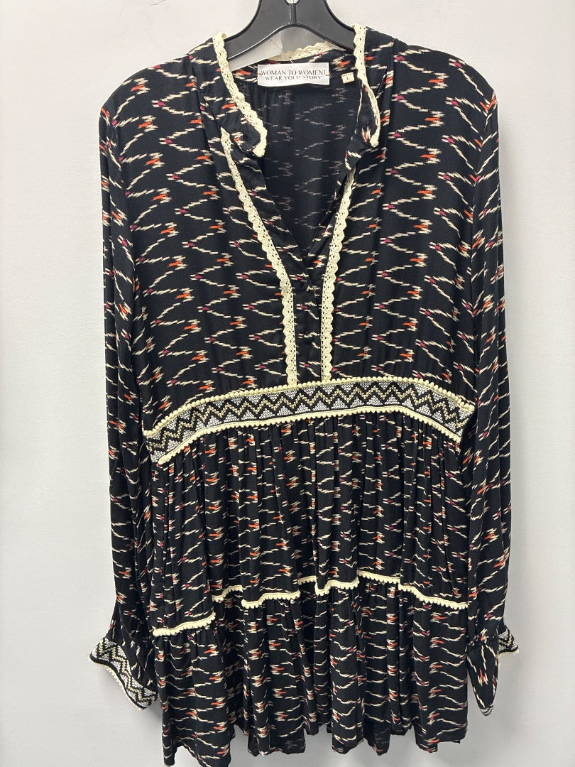 women to women, Black+, dress, Large