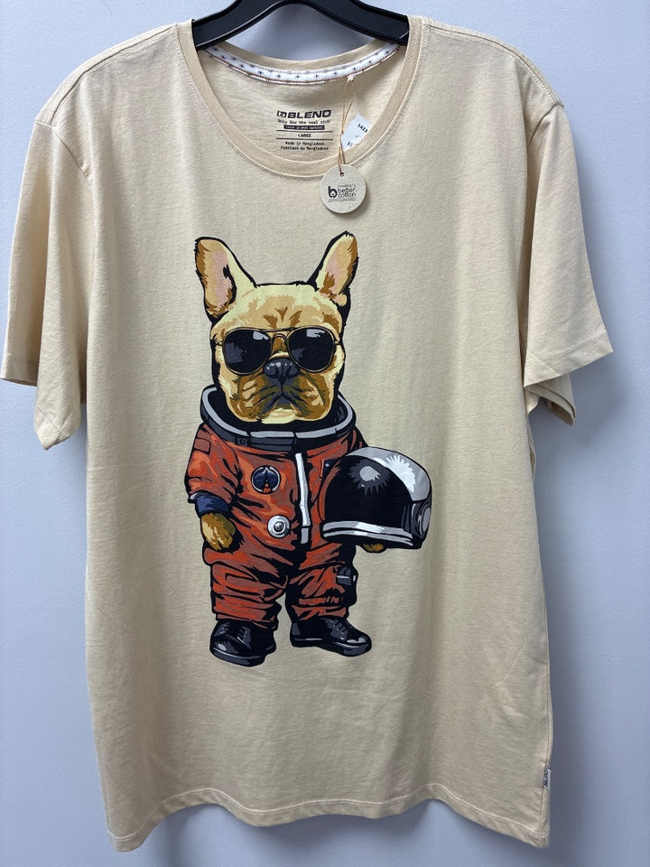blend, tan, Mens-Top, Large