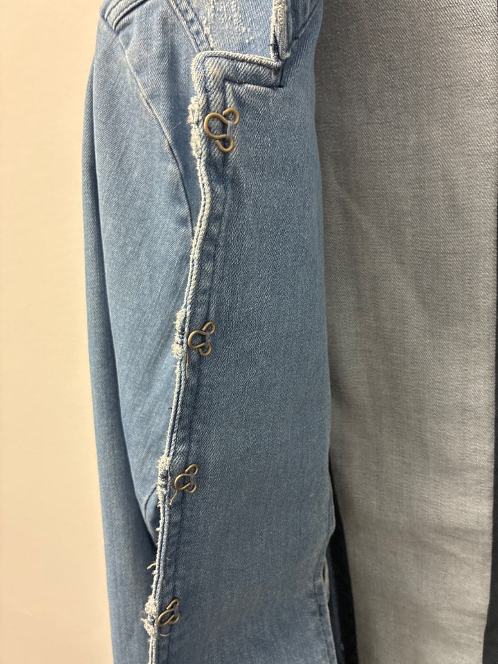 Free People Jean Jacket Blue, Large