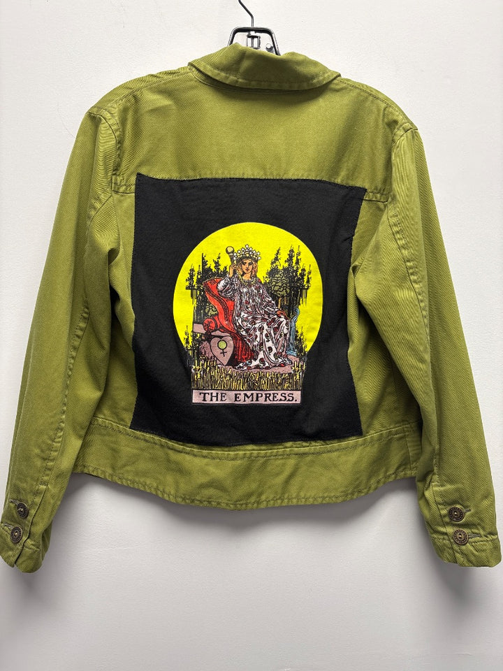 chicos, green, outerwear, Medium