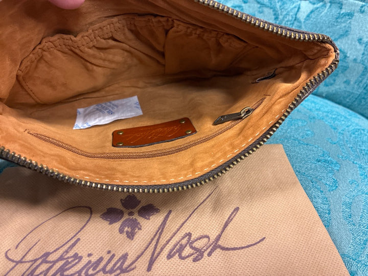 Brown+ Patricia Nash wristlet, NWT Medium