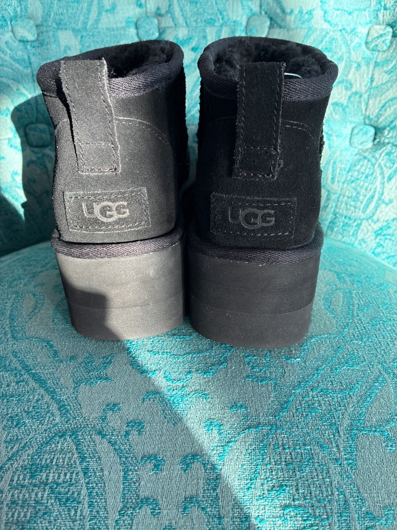UGG Platform Black Boot, 8