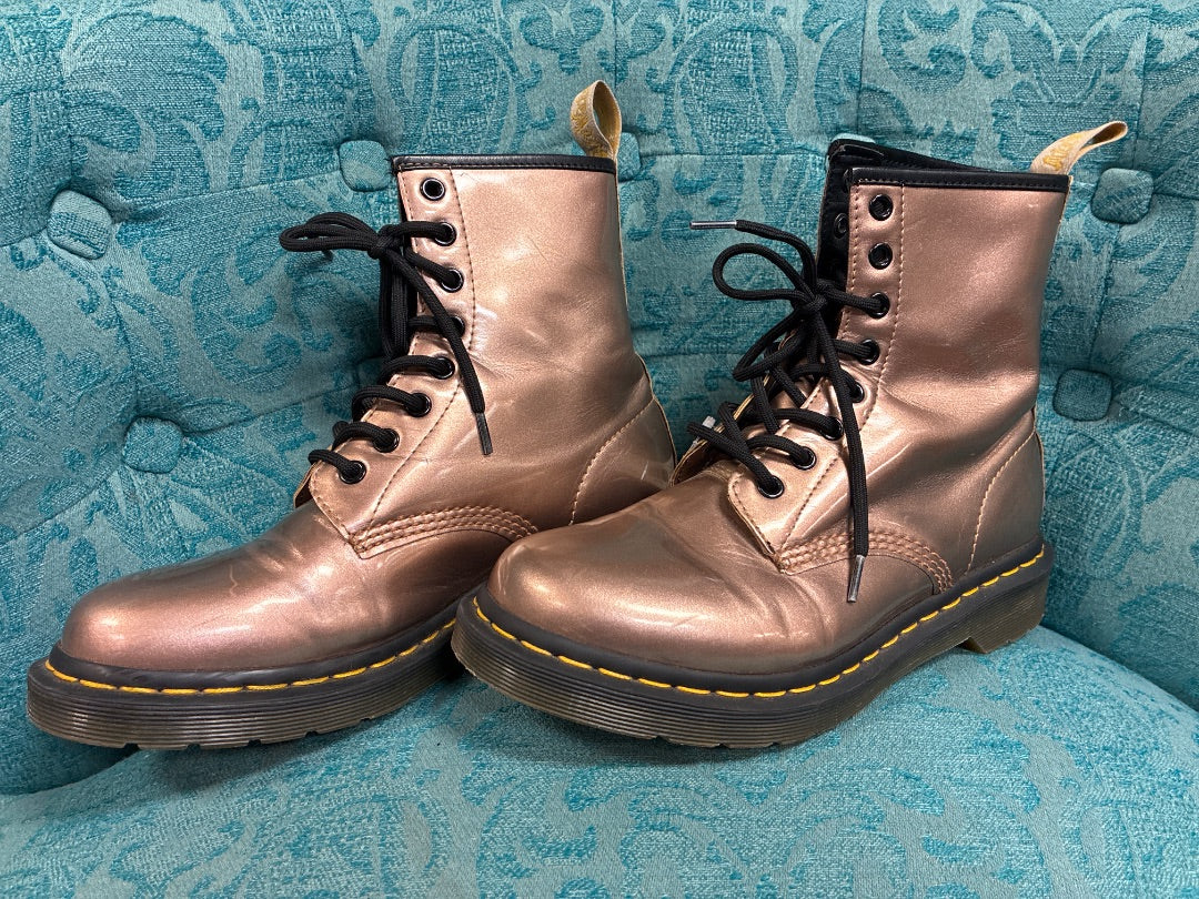 gold Dr Marten boot, 8