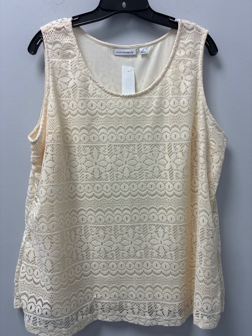 susan graver, White, Top, 1XL